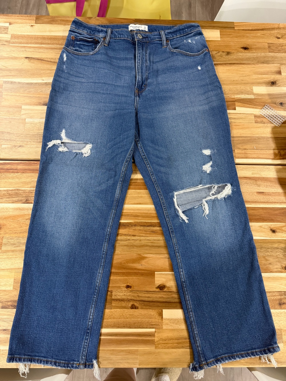 Abercrombie & Fitch Ankle Straight Ultra High Rise Jeans